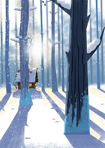 Background Snow, Photoshop Drawing, Snow Illustration, Winter Drawings, Forest Drawing, Snow Landscape, Concept Background, Snow Forest, Snow Art