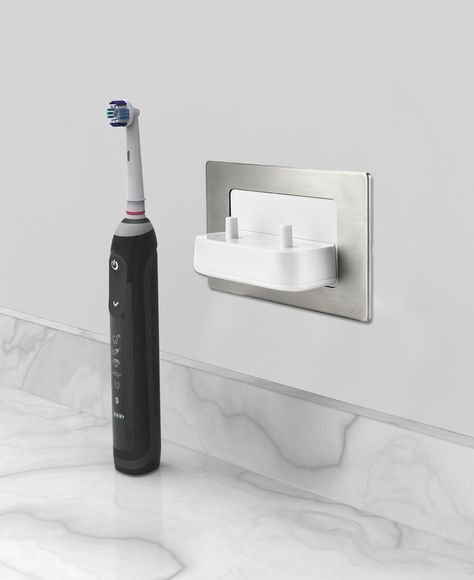 No more messy wires✨ Our Dual TBCharge is easy to install and comes in a range of colours to suit any bathroom🛁 Check our the link to our website to find out where you can buy a ProofVision TB Charger. Upgrade your bathroom with ProofVision Toothbrush Charging Station, Electric Toothbrush Storage, Bathroom Sink Storage, Electric Toothbrush Holder, Toothbrush Storage, Sink Accessories, Electric Toothbrush, Bath Remodel, Brushed Steel