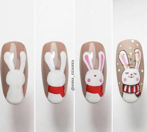 Cat Nail Designs, Animal Nail Designs, Nail Art Noel, Quick Nail Art, Unghie Nail Art, Animal Nail Art, Bunny Nails, Asian Nails, Cute Spring Nails