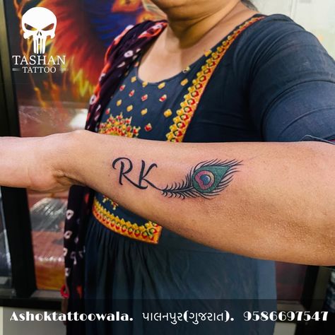 TashanTattoo
AshokTattooWala
S.20. Tirupati plaza
Opp. New bus stand
Near gd modi collage
Palanpur (gujrat)
9586697547
9687533310 Rk Tattoo Design, Krishna Tattoo, Tattoo Design For Hand, K Letter, Letter Tattoo, Peacock Feather Tattoo, Eyes Artwork, Simple Tattoo Designs, Feather Tattoo