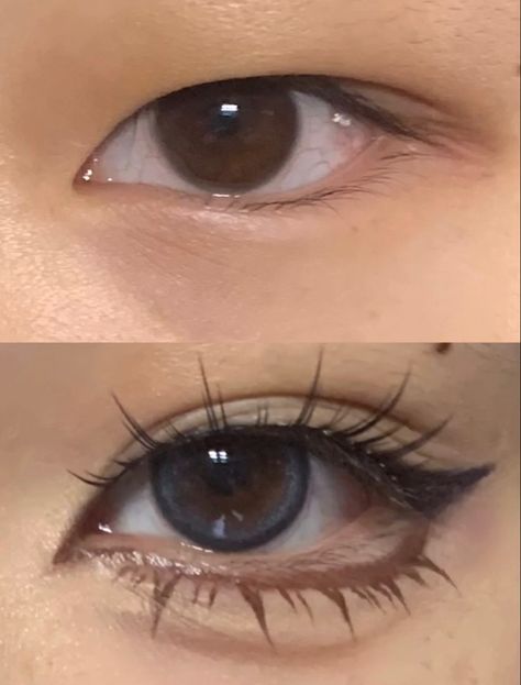 Anime Makeup Hooded Eyes, Hooded Almond Eye Makeup, Makeup For Monolid Eyes, Eye Enlarging Makeup, Makeup Layout, Monolid Eye Makeup, Almond Eye Makeup, Monolid Makeup, Monolid Eyes