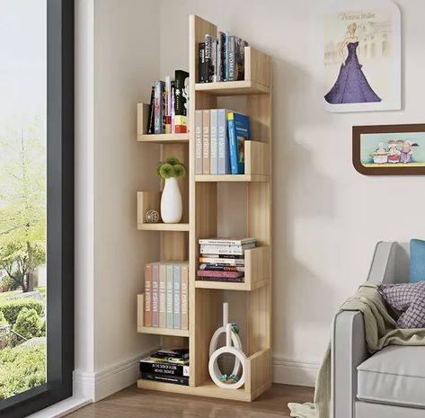 Bookcases Living Room, Book Stand Design, Book Rack Design, Bookshelves For Small Spaces, Wooden Study Table, Standing Bookshelf, Creative Bookshelves, Study Table Designs, Furniture Details Design