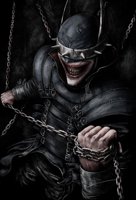 The Batman Who Laughs comic art digital art The Batman Who Laughs, Batman Who Laughs, Batman Cartoon, Batman Stuff, Dc Comics Wallpaper, Batman Poster, Batman Dark, Batman Artwork, Batman Wallpaper