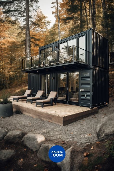 Shipping Container Homes Cost, Bedroom Pole, Container Homes Cost, Shipping Container Cabin, Shipping Container Home Designs, Container Cabin, Shipping Container House Plans, Container Buildings, Building A Container Home