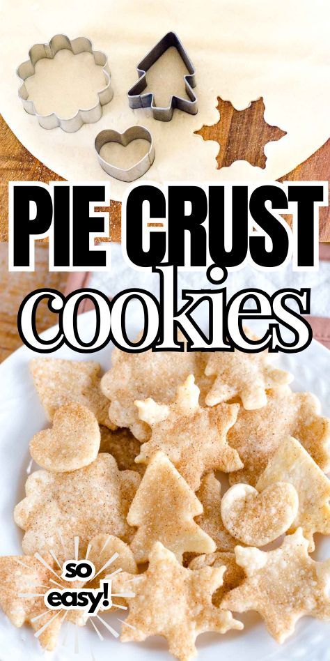 Using a refrigerated pie crust, these pie crust cookies are so easy and so good! Pie Crust Cookies Recipes, Pie Crust Cookies Easy, Pie Crust Cookies Cinnamon, Pie Crust Butter, Leftover Pie Crust, Sugar Pie Crust, Easy Dinner Desserts, Pie Crust Cookies, Leftover Pie