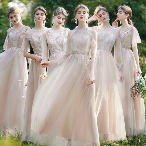 Rose Pink Bridesmaid Dresses, Sophisticated Boho, Boho Wedding Dress Bohemian, Boho Print Dress, Bridesmaid Dresses Boho, Champagne Bridesmaid Dresses, Champagne Bridesmaid, Boho Bridal Gowns, Pink Bridesmaid Dress