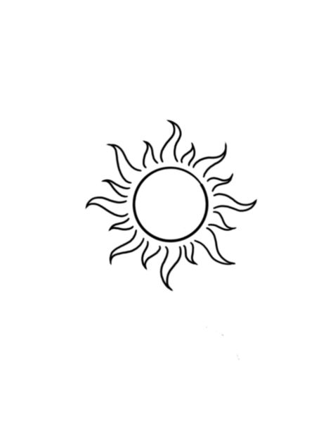 Yoga Sun Tattoo, Sun Tattoo Man, Sun Drawing Tattoo, Sun Tattoo Stencil, Draw Sun, Sole Tattoo, Simple Sun Tattoo, Sun Doodle, Sun Outline