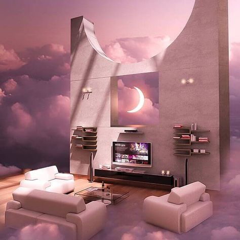 Waiting Room Design, Shifting Realities, Modern Tv Room, Dreamscape Architecture, Fake Account, Pink Tumblr Aesthetic, Aesthetic Space, Dreamy Room, Images Esthétiques