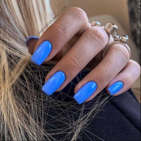 Cute Rounded Square Nails, Almond Nail Dip Powder, Bright Color Vacation Nails, Ultra Blue Nails, Neon Coral Nails Acrylic, Coffin Bright Nails, Royal Blue Nails Summer, Dip Nails 2023 Trends, Cobalt Blue Almond Nails