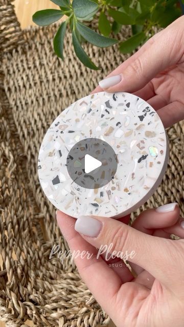 Pepper Please Studio | Jesmonite | Workshops on Instagram: "Mixing the magic of Jesmonite with the beauty of natural shells and colored terrazzo chips to craft a piece that radiates beachy vibes. 🏖️ . . . #jesmonite #jesmonitecrafts #beachycrafting #coastalmagic #seasidevibes #diycoaster #shellcrafts #oceaninspired #craftyshores #beachdecor #diybeachart #coastermagic #coastalcrafting #beachcrafts #diycoastaldecor #beachvibes #shellstuddedcoaster #smallbizcrafting #handmadecoasters #supportlocalmakers #craftyentrepreneur #asmr #satisfyingvideos" Terrazzo Colors, Jesmonite Diy, Jesmonite Terrazzo, Diy Coastal Decor, Beachy Vibes, Handmade Coasters, Diy Coasters, Beach Crafts, Shell Crafts