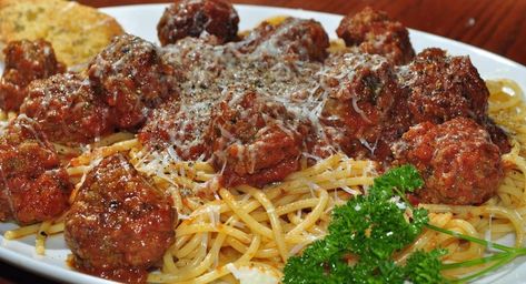 Lidias Italy Recipes, Lidia's Recipes, Italian Meatballs Recipe, Lidia Bastianich, Spaghetti Dinner, Meatball Recipes Easy, Healthy Veggies, Spaghetti And Meatballs, Italian Pasta