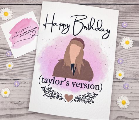 Taylor Swift Birthday Card Taylor Swift Birthday Card, Rooster Craft, Swiftie Birthday, Diy Birthday Cards, Harry Birthday, Taylor Swift Birthday, Cute Birthday Ideas, Taylors Version, Bday Cards