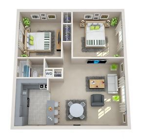 3d House Plans 2bedroom, Tiny House Design Floor Plans 2 Bedroom, One Bhk House Design, Small House Design Plans 2 Bedroom, Tiny House 2 Bedroom Floor Plans, Tiny House Floor Plans 2 Bedroom, Small House Layout 2 Bedroom, Small House Plans 2 Bedroom, Small Apartment Plans