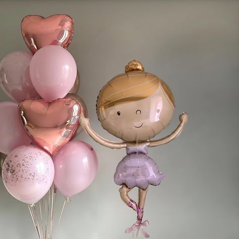 Ballerina Balloons | Ballet themed Birthday | Girl's Dance Gifts | Ballet slippers Balloon | Ballerina decorations | Pink Ballerina Party  Enhance your dance or ballerina-themed party with these eye-catching Ballerina themed balloons! Ideal for creating the perfect ambiance at your celebration, these balloons are a delightful addition. It Ballerina Foil Balloon features a self-sealing valve to keep the gas secure after inflation. You can inflate it with helium for a floating effect or use a ball Ballet Party Activities, Two Two Ballerina Party, Ballerina 5th Birthday Party, Ballerina 2nd Birthday Party, Ballerina 4th Birthday Party, Ballet Balloons, Ballet Themed Birthday Party, Pink Balloons Decoration, Ballerina Balloons