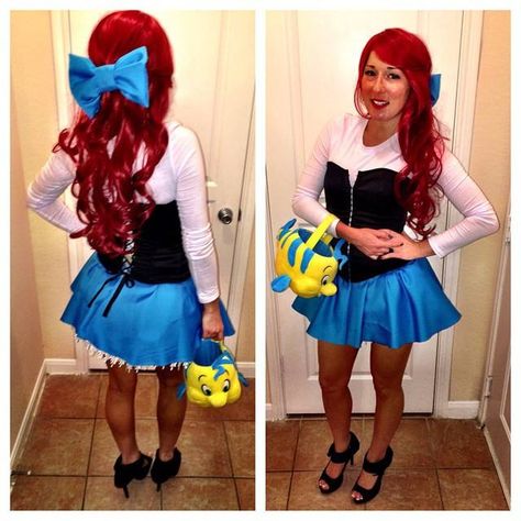 Diy Ariel Costume Women, Ariel Costume Halloween, Ariel Costume Women, Ariel Costume Diy, Costume Halloween Diy, Hipster Ariel, Ariel Halloween Costume, Ariel Costume, Costume Closet