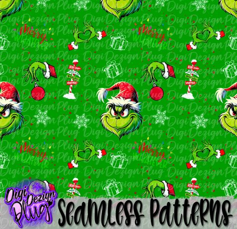 Merry Whatever Grinch Seamless Pattern- Instang Download Merry Whatever Grinch, Merry Whatever, Digital Printables, Grinch, Seamless Pattern, Seamless Patterns, Pattern