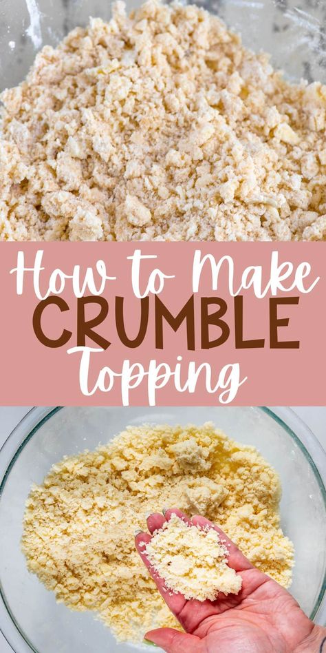 Easy Crumble Topping Recipe perfect for any pie - you can even make crisps and crumbles and muffins with this crumble! Lemon Crumble Pie, Crumb Topping For Pies, Ape Crumble Recipe, Humble Crumble Recipe, Sausage Wreath, Crumble Recipe Topping, Crumb Topping For Pie, How To Make Crumble, Appetizers Easy Recipes