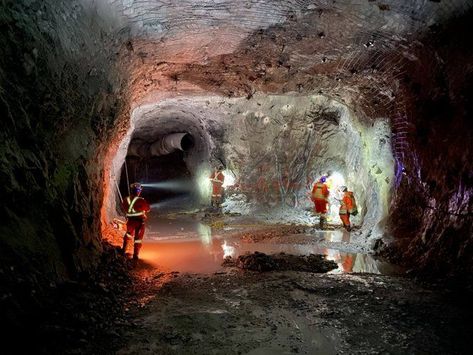 Underground at Osisko Mining’s Windfall gold project in Quebec. Credit Osisko Mining Mining Aesthetic, Diamond Mines, Film Making, Gold Mining, Coal Mining, Environment Design, Installation Art, Pokemon, Australia