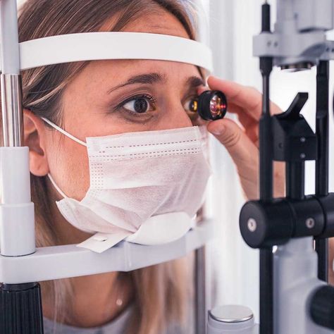 glaucoma-eye-exam-with-mask_900 Optical Coherence Tomography, Eye Conditions, Optic Nerve, Eye Center, Vision Loss, Vision Eye, Eye Exam, Eye Surgery, Nerve Damage