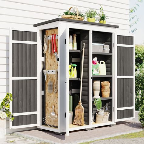 With its sturdy construction and weather-resistant finish, the outdoor cabinet provides reliable storage space for outdoor equipment and supplies, keeping them organized and protected, while also adding a tidy and aesthetically pleasing touch to any… Outdoor Metal Garage Cabinets, Outdoor Standing Cabinet, Pool Equipment Enclosure With Doors, Storage Cainets For Outdoor Wooden, Garden Tool Rack Walmart, Hide A Sprinkler System In A Closet, Outdoor Clothed And Boot Storage, Lockable Outdoor Storage, Early Years Outdoor Area Storage