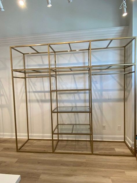 (paid link) Buy Simple Houseware Heavy Duty Clothing Garment Rack, Chrome: Garment Racks - Amazon.com ? FREE DELIVERY possible on eligible purchases. Store Display Fixtures, Luxury Clothing Store Design, Store Shelves Design Shop Displays, Botique Interiors Fashion Boutique, Botique Interiors, Retail Clothing Racks, Clothing Display Rack, Store Shelves Design, Clothing Display