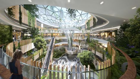 Xi’an Lovi Center by Aedas|Visualization Shopping Mall Interior, Shopping Mall Design, Mall Design, Ring Road, Urban Oasis, Futuristic City, Phase 2, Futuristic Architecture, Commercial Interiors