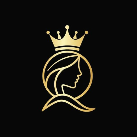 Q Letter, Queen Logo, Beauty Logo Makeup, Makeup Logo Design, Lady Logo, Jewelry Logo Design, Inspiration Logo Design, Makeup Logo, Cosmetic Logo