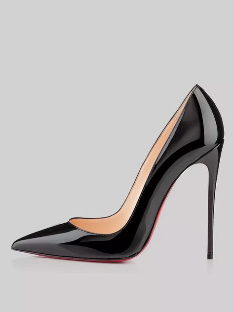 Black Heels Formal, Shoes Heels Prom, Red Bottom High Heels, Red Bottom Heels, Wedding High Heels, Black And White Shoes, Red Bottom, Christian Louboutin Heels, Hot Heels