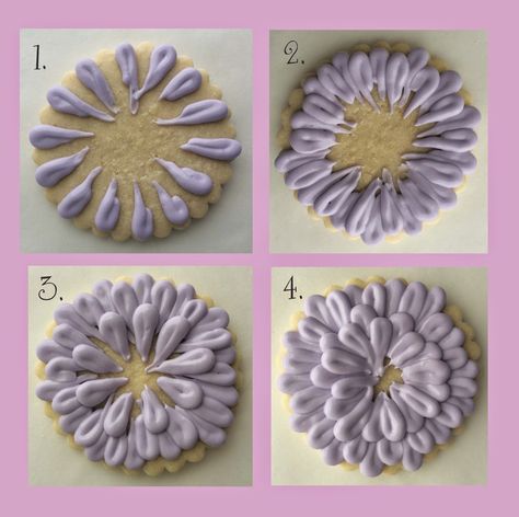 Cookies with Character: Zinnia Flower Cookies Cookie Decorating Tutorial, Cookies Cupcake, Flower Sugar Cookies, Decorate Cookies, Decorated Cookies Tutorial, Icing Flowers, Iced Sugar Cookies, Spring Cookies, Cookie Tutorials