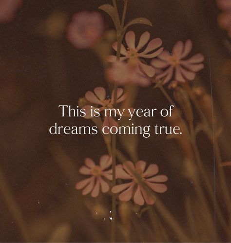 Repeat after me: This is MY year of dreams coming true! 💫✨ Let's manifest success, abundance, and all the wonderful things waiting to unfold. Believe it, claim it, and watch it happen! #DreamsComingTrue #ManifestingSuccess #NewYearGoals #BelieveInYourself #PositiveAffirmations #DreamBig #GoalSetting #AbundanceMindset #DreamChasers #ManifestationMagic #Empowerment #PositiveVibesOnly #ClaimYourDreams #DreamBelieveAchieve #Inspiration #Motivation #PersonalGrowth #DreamersJourney #ManifestYourD... Quotes About Wishes Coming True, Dreams Coming True Quotes, This Is My Year Of Dreams Coming True, Artistic Quotes, Manifest Success, Learn Digital Marketing, Repeat After Me, New Year Goals, Quotes Facts