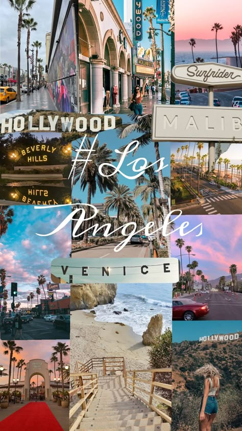 Aesthetic Wallpaper Los Angeles, California Adventure Wallpaper, Los Angeles Wallpaper Collage, Aesthetic Wallpaper California, California Collage, Usa Life, California Wallpaper, La Girls, California Love