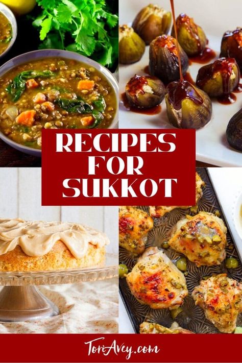 Sukkot Meal Ideas, Sukkot Recipes Food, Sukkot Food Ideas, Sukkot Menu Ideas, Indoor Sukkah Ideas, Feast Of Sukkot, Feast Of Tabernacles Food, Sukkot Desserts, Sukkot Meals