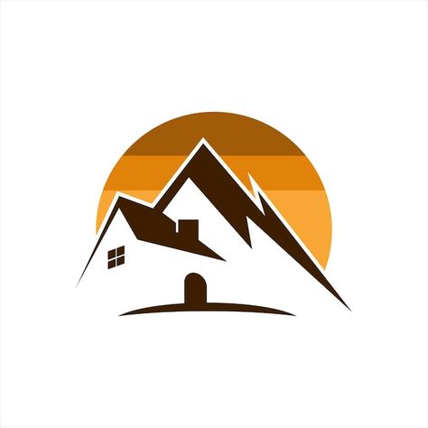 Mountain resort hotel logo design inspir... | Premium Vector #Freepik #vector #roof-icon #home-icon #roof-logo #house-symbol Resort Logo Design Ideas, Hotel Logo Design Ideas, Homestay Logo, Logo For Hotel, Resort Logo Design, Cabin Logo, Roof Logo, Tom And Jerry Photos, House Symbol