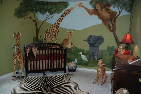 Children's murals houston, murals houston, nursery painting Houston, mural artist Houston Safari Baby Room Girl, Noah Ark Nursery, Room For Grandchildren, Baby Jungle Room, Disney Nursery Ideas, Giraffe Bedroom, Safari Baby Girl, Safari Baby Room, Children Room Ideas