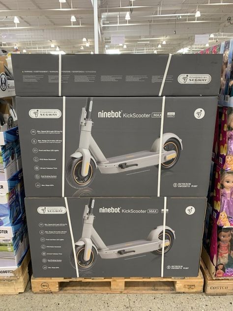 Costco sells this Segway Electric Scooter for $659.99. These Segway Scooter's have great reviews & this is the 2nd model I've seen Costco carry. A few months back I posted about the Segway Ninebot ES3PLUS Electric Scooter. That was a really popular item & Costco restocked it a few times, but it sold out quickly. This model is even more powerful & give you the ability to add a seat to it.........https://costcofan.com/costco-electric-scooter-segway-ninebot-max-g30lp/ Segway Ninebot, Best Electric Scooter, House Organisation, Consumer Packaging, Cute Nike Outfits, Boy Fits, Christmas Tree Inspiration, Pretty Iphone Cases, Cute Nikes