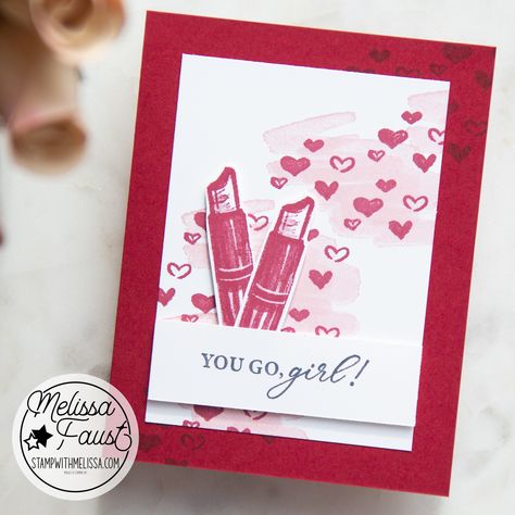 Hearts And Kisses Stampin Up Cards, Stampin Up Hearts And Kisses, Hearts And Kisses, Valentines Day Cards, Cherry Cobbler, Galentines Day, Card Crafting, Valentines Ideas, Cute Card