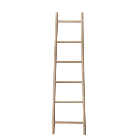 Ladders are not just for climbing. They can be used to display items in your home or for extra storage. In the bathroom, hang towels over the bars. In other rooms, hang blankets or scarves for convenience and added decor. Decorative Bamboo Ladder Dimensions: 19-1/4"L x 70-3/4"H Blanket Display Ideas, Hanging Blankets, Ladder Blanket, Bamboo Ladder, Bamboo Ladders, Modern Coastal Home, Bamboo Blanket, Bamboo Construction, Blanket Ladder