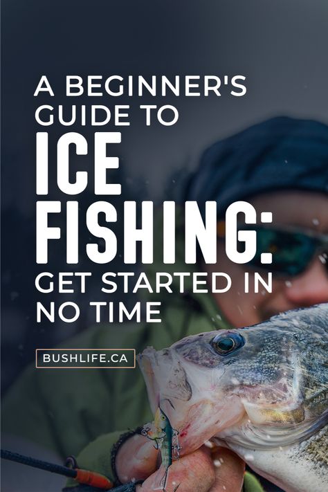 Angler holding a bass he caught while ice fishing Outdoor Blog, Ice Fishing Tips, Ice Fishing Gear, Fishing Basics, Ice Fishing Rods, Fishing Shack, Fishing 101, Fishing Hole, Fishing For Beginners