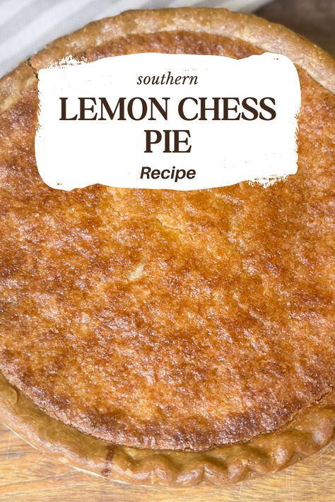 Indulge in a slice of the South with our Easy Southern Lemon Chess Pie Recipe! This classic dessert offers a smooth, creamy filling with a bright burst of lemon, all encased in a flaky crust. Perfect for gatherings, holidays, or a sweet end to any meal. Simple to make and irresistibly delicious, this pie is a favorite for its rich flavor and delightful texture. Click for the full recipe and bring a taste of Southern charm to your table. #LemonChessPie #SouthernDesserts #EasyPieRecipes Butter Chess Pie Recipe, Old Fashioned Chess Pie Recipe, Lemon Chess Pie Recipe, Lemon Chess Pie, Chess Pie Recipe, Store Bought Pie Crust, Frozen Pie Crust, Lemon Pie Filling, Chess Pie