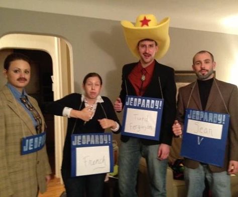 Celebrity Jeopardy costume idea Night Costume, Alex Trebek, Trivia Night, Party Party, Snl, Time To Celebrate, Diy Costumes, I Am Scared, Have Some Fun