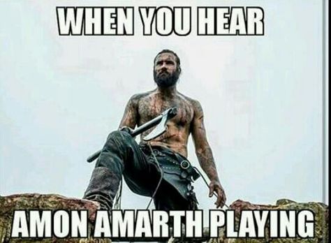 Metal Humor, Metal Meme, Amon Amarth, Viking Metal, Playing The Guitar, Guitar Playing, Extreme Metal, Metal Albums, Band Humor