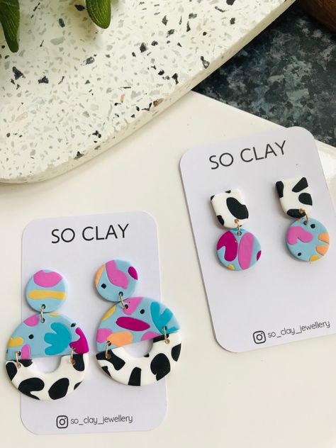 Bright Clay Earrings, Polymer Clay Recipe, Craft Clay, Diy Earrings Polymer Clay, Polymer Clay Jewelry Tutorials, Poly Clay, Polymer Clay Diy, Polymer Clay Jewelry Diy, Polymer Crafts