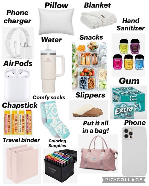 What to bring on a road trip!! 🚙☀️ #CarMods #CarAccessories #AutoEssentials #RoadTripNecessities #MustHaveGear #VehicleUpgrades #RoadReady #AutoAddOns #RoadTripMustHaves #CarGadgets #EssentialCarAccessories Things To Bring When Traveling, Car Trip Packing List, Road Trips Essential, Things To Put In Your Carry On Bag, Road Trip Essentials For Teens Girls Car, What To Pack For A Week Long Trip, Car Set Up For Road Trip, 3 Hour Road Trip Essentials, What To Pack For A School Trip