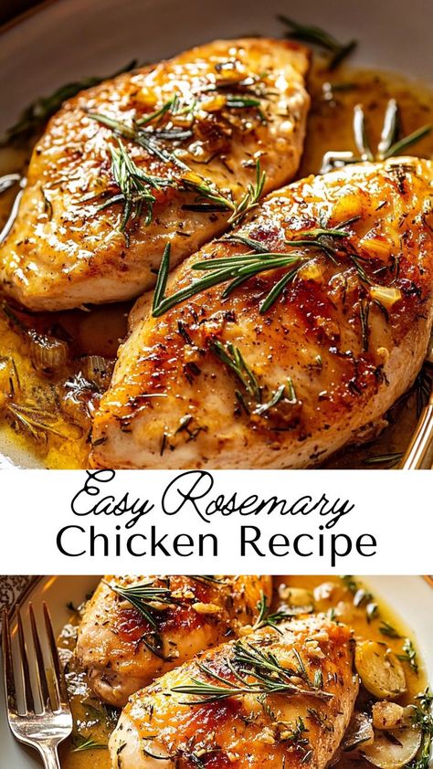 With rosemary’s fresh, earthy aroma, this easy chicken recipe transforms dinnertime into a comforting fall feast. Each piece of chicken is seasoned and cooked to tender perfection in under 30 minutes, making it ideal for busy weeknights. Serve alongside seasonal vegetables for a complete, satisfying meal. Baked Rosemary Chicken Breast, Chicken Dinner Party Recipes, Roasted Chicken Breast Recipes, Chicken Pieces Recipes, Juicy Chicken Breast Recipes, Roast Chicken Seasoning, Flavorful Chicken Breast Recipes, Chicken Breast Recipes Dinners, Rosemary Chicken Recipe