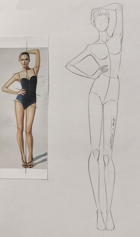 Female Fashion Illustration Poses, S Shaped Poses, Model Figure Sketch Fashion Templates Front And Back, Fashion Anatomy Sketches, Women Standing Drawing, Fashion Figure Drawing Poses, Fashion Figure Drawing Front And Back, Front Poses Drawing, How To Draw A Body For Fashion Design