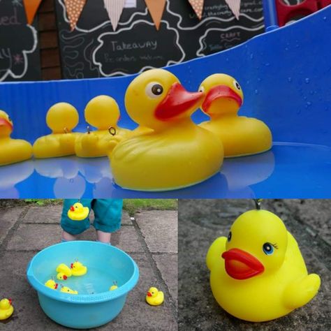 Make your own ‘Hook a duck’ game – Childsplayabc ~ Nature is our playground Rubber Duck Fishing Game Diy, Hook A Duck Diy, Duck Race Ideas, Rubber Duck Games For Kids, Hook A Duck Game, Duck Games For Kids, Rubber Duck Trunk Or Treat, Rubber Duck Games, Duck Pond Carnival Game