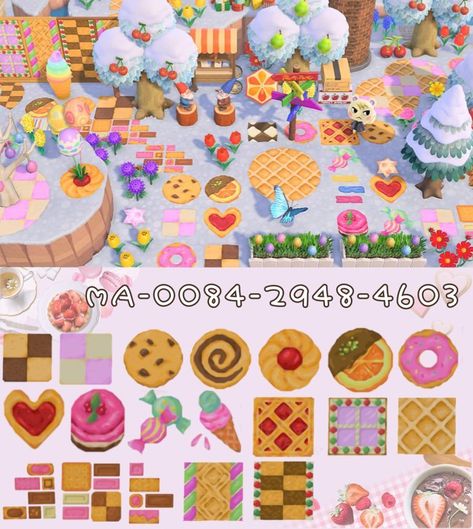 Pastel Kidcore, Motif Acnl, Animal Crossing Memes, Happy Home Designer, Animal Crossing Qr Codes Clothes, Animal Crossing Wild World, Path Design, Island Theme, Qr Codes Animal Crossing