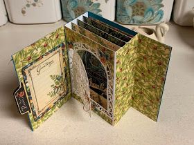 Tunnel Box Card Tutorial, Tunnel Cards Ideas, Graphic 45 Cards, Graphic 45 Tutorials, Becca Feeken Cards, Tunnel Cards, Tunnel Book, Spellbinders Dies, Fancy Fold Card Tutorials