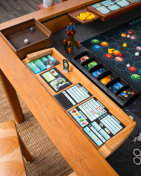 Which Modular Gaming Table Accessory would you pair with your favorite board game? 🎲 Modular Gaming Table will be launching on Kickstarter soon! Check out our link in bio to learn more! 🔥 #boardgame #gamingtable Tabletop Gaming Table, Gaming Table Diy, Gaming Table, Game Table, Table Diy, Table Accessories, Table Games, Tabletop Games, Home Reno