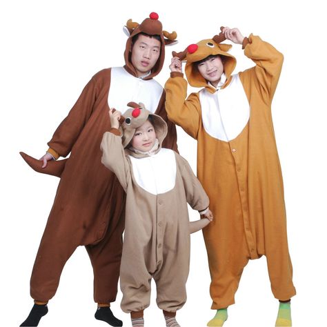 Theme For Party, Halloween Costume Animal, Tv Costume, Animal Onesies, Deer Cartoon, Animal Halloween Costumes, Fun Costumes, Pajama Costume, Onesie Pajamas